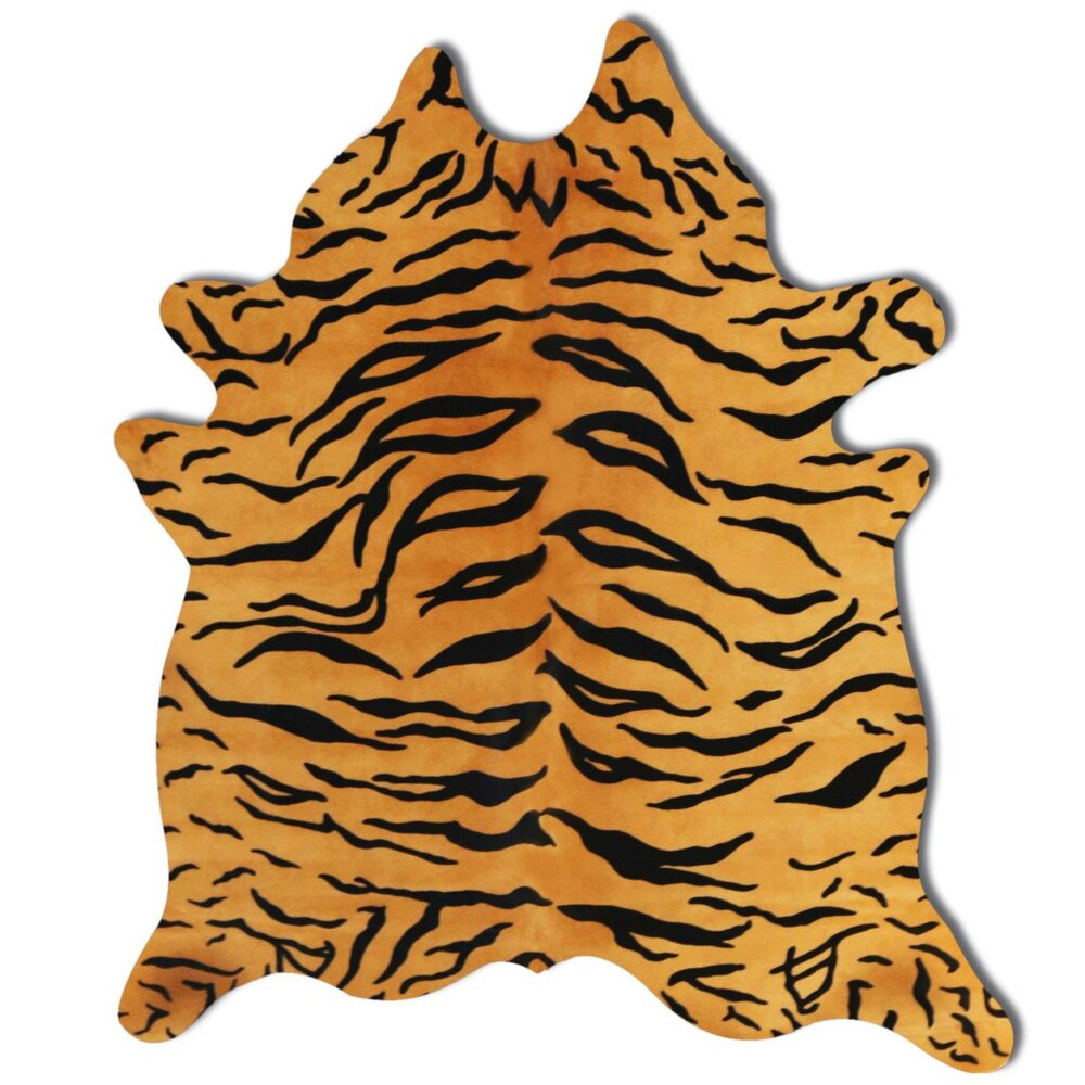 Natural Home Decor Togo Cowhide Rug | 1-Piece | Tiger chocolate on natural